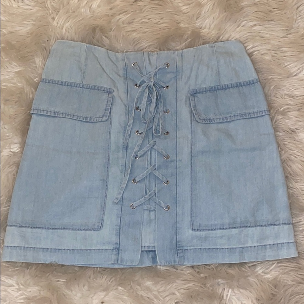 Blue Mini Skirt